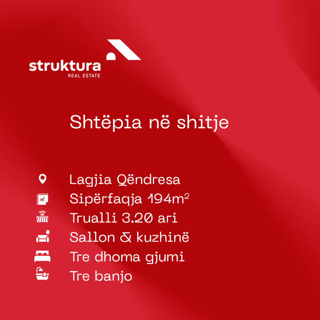 Shtepia ne shitje, ne Lagjen Qendresa!