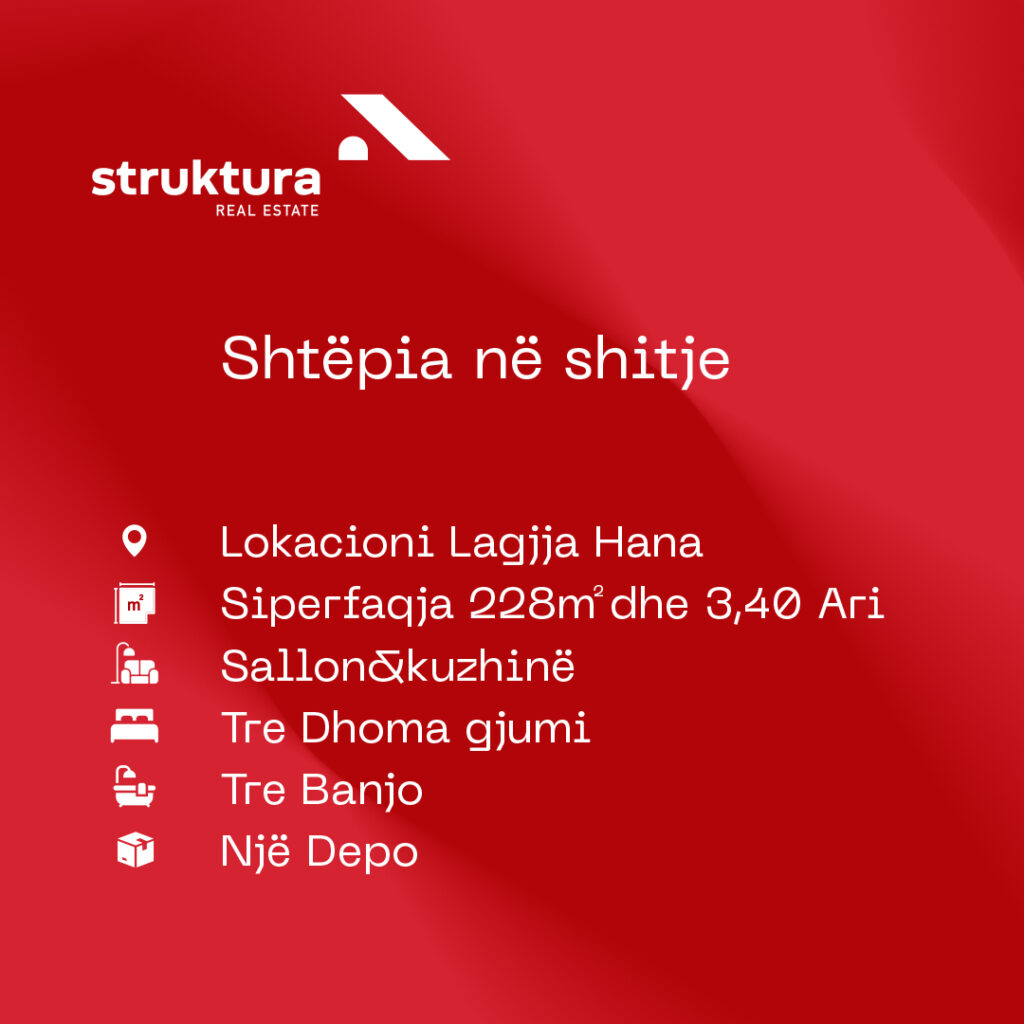 Shtëpia në shitje, në Lagjen Hana!