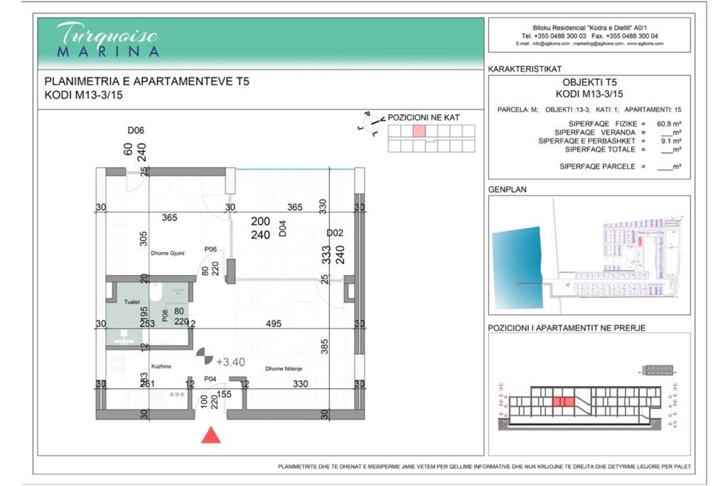 Apartament në shitje, në Turquoise Marina!