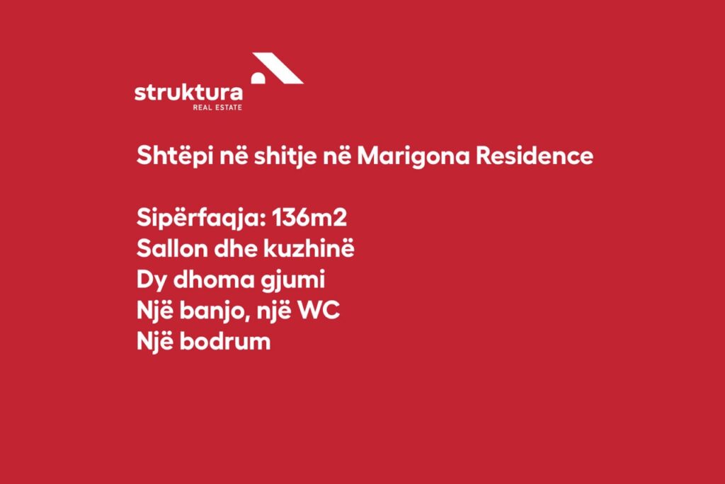 Shtepi ne shitje, ne Marigona Residence!