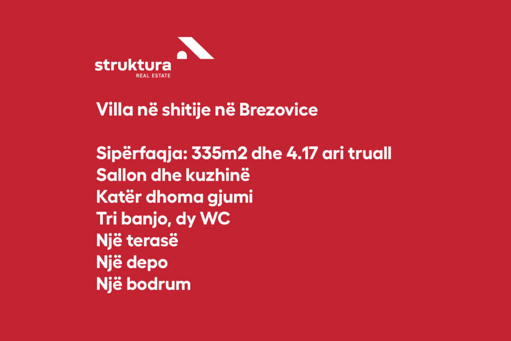 Villa ne shitje, ne Brezovice!