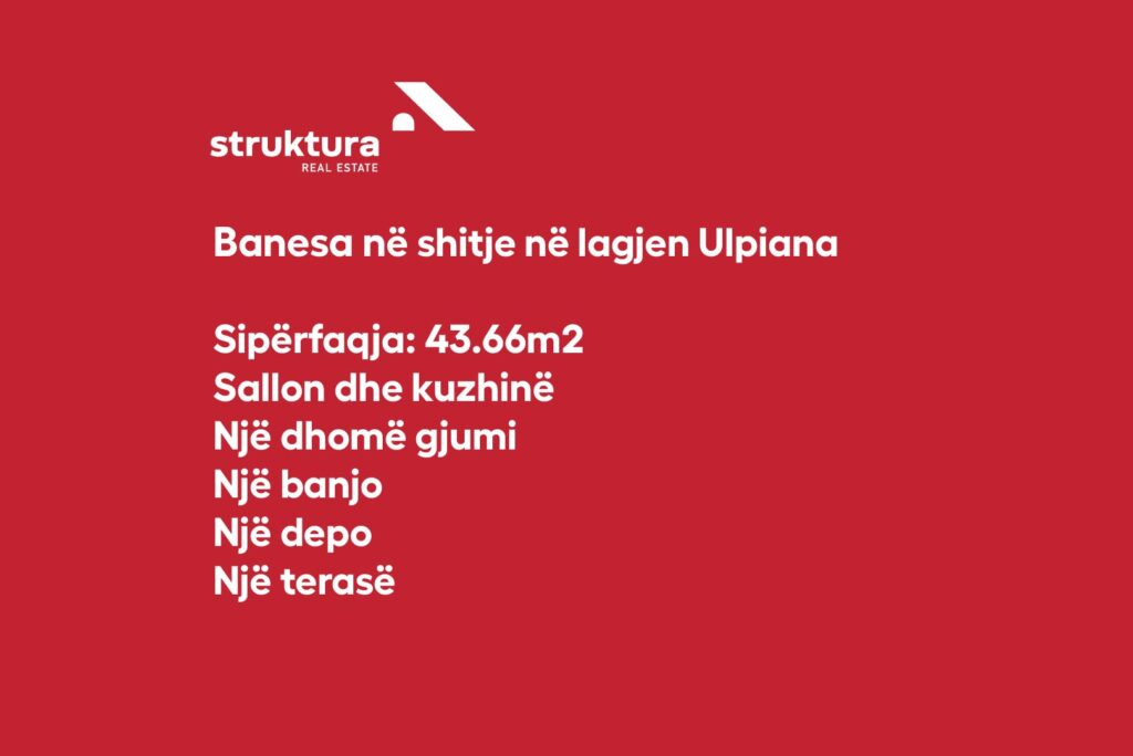 Banesa ne shitje, ne lagjen Ulpiana!